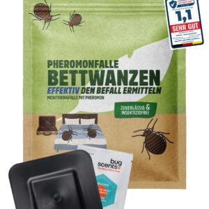 Futura-Shop Bettwanzen Falle mit Pheromon Lockstoff | Effektive Lösung zur Bettwanzen Bekämpfung für Zuhause & Reisen |