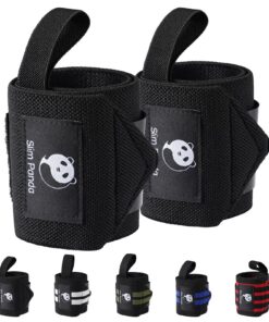 Slim Panda Krafttraining-Handgelenkbandagen mit verstärktem Daumenring – 2 Größen (60 cm Profi / 45 cm Standard) – Hochw