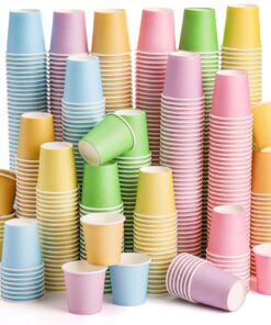 Nicunom 600 Stück 60 ml Pappbecher - kleine Badezimmer-Mundspülbecher für heiße und kalte Getränke - Mini-Pappbecher für