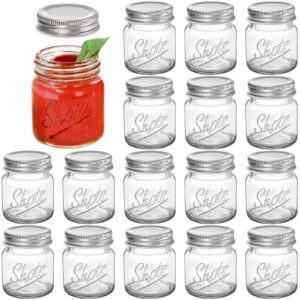 Lawei 16 Stück Marmeladengläser 60ml für Hausgemachte Marmelade - Praktische Kleingläser mit Schraubdeckel | Serien(defv