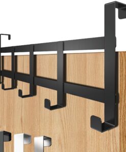 4smile Türgarderobe zum Einhängen - Stabile Türhakenleiste für deutsche Türen - Haken zum Einhängen als Ordnungshelfer,