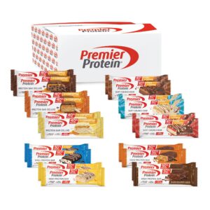 Premier Protein Mixbox - Hohe Proteingehalt (50%) -proteinreicher Delikatessen - Soft Crunch - für Athleten auf der Such