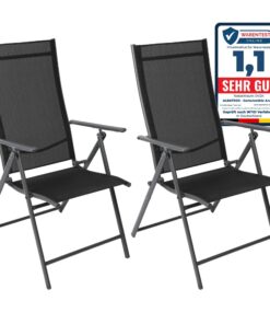 Albatros Gartenstühle 2er Set Aruba - Bequeme Klappstühle mit robustem Metallgestell – Belastbare Terrassen- und Balkons