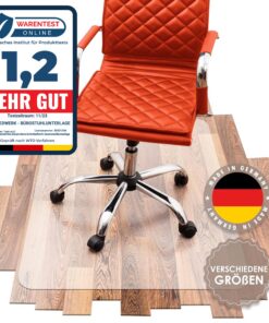 SCHMIEDWERK Bürostuhlunderlage milchweiß - Antirutsch Bodenschutzmatte für Schreibtischstuhl (90x120cm) - Made in German