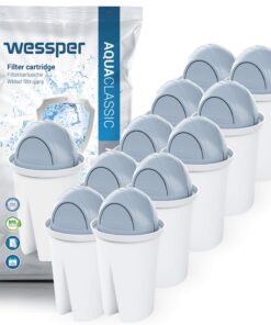 Wessper Pack 10 Filterkartuschen für Hartes Wasser kompakt ideal für BRITA Classic Wasserfilterkannen | Wessper Pack 10