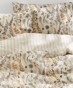 Freyamy Blumen Bettwäsche 155x220 2tlg, Aesthetic Botanisches, Bunt Floral Design für dein Zuhause