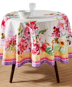 Maison d' Hermine Tischdecke Summer Joy - hochwertig, dekorativ, waschbar, OEKO-TEX Standard 100, 100 % gekämmte Baumwol