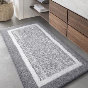OEKO-TEX STANDARD 100 rutschfeste Waschbare Badteppiche Lange Badteppiche Absorbierend für Badezimmer und Dusche (60x150