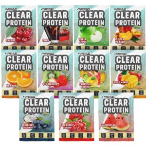 Clear Protein Vegan - Probiologischer Proteingetric - für Vegane - 11x18g Mix-Pack - 11 einzigartig lecker Geschmacksric