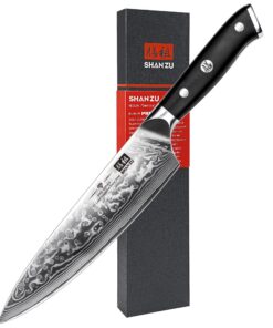 SHAN ZU PRO Series Kochmesser 67 Schichten Damaststahl G10 Griff 20CM - Top Küchen-Investment für Profis und Enthusiaste