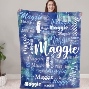 Papasgix Personalisierte Decke mit Namen Kinder Kuscheldecke für Geburtstag