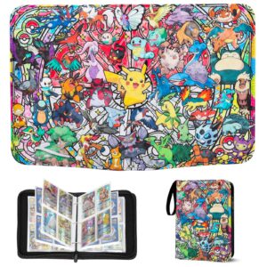 Sammelalbum für Pokemon Karten Album 50 Seiten 400 Karten Kapazität, wasserdicht, tragarisch Geschenk für Kinder