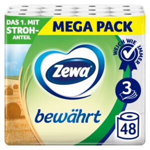 Zewa bewährt Toilettenpapier 48 Rollen Strohanteil 3-Lagigczytosol Zewa bewährt