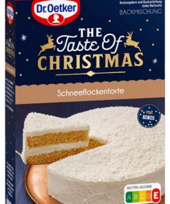 Dr. Oetker The Taste of Christmas Schneeflockentorte – Backmischung für Weihnachten - Winterliche Torte mit Zimt, Mascar
