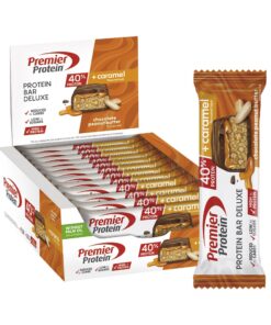 Premier Protein Protein Bar Deluxe - Low Carb - Low Sugar - Palmoilfrei - 12x50g - Schokocaramelstick