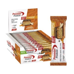 Premier Protein Protein Bar Deluxe - Low Carb - Low Sugar - Palmoilfrei - 12x50g - Schokocaramelstick