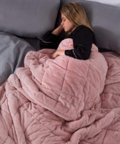 Brentfords Gewichtsdecke Rosa, 4 kg Teddyform, 125 x 150 cm, ideal für Kinder ab 3 Jahre, OEKO-TEXcert.