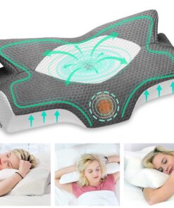 Elviros Orthopädisches Kissen aus Memory Foam - Bekommt bessere Schlafnächte mit diesem Nackenstützkissen für Seitenschl
