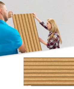 Minglez Kunststoff-Deckenplatten für Küche: Dekorative Tapete mit Holzstruktur (100-Pack/18㎡)