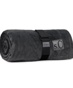s.Oliver Kuschelsoft Decke - flauschig, warm & waschbar, perfekt für Familien im Winter, 150x200 cm, dunkelgrau Uni