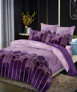 Luofanfei Geometrisch Modern Violett Bettwäsche Set 135x200 OEKO-TEX STANDARD 100