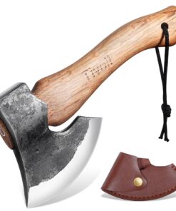 TIVOLI Ergonomic Holzgriff Camping Axe 27cm Handmade for Men Outdoor Survival Gift High-Quality Steel Blade Splitting Ax