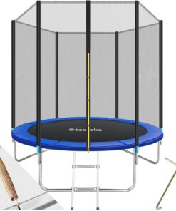 tectake® Springtrampline, Outdoor Trampolin, Familie und Kinder Ausdauersport Zuhause, Balancierübungen Kinder, mit Sich