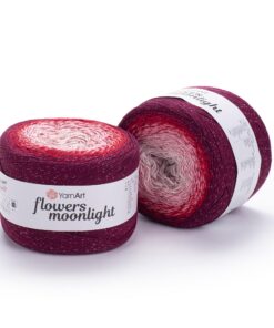 YarnArt Blumen Moonlight Glitter Baumwollgarn - metallisches Lurex-Handstrick, Regenbogen-Häkeln, glänzend (3269) Yarn