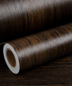 ReWallpaper Selbstklebende Holzoptik Dekofolie für Küche 40CMx3M Braun Nussbaum für Küchenschränke und Küchenfronten