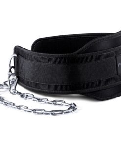 Fitgriff® Dip Gürtel mit Kette für Bodybuilding und Krafttraining - Gewichthebergürtel, 2 Karabiner, 70 cm × 10 cm
