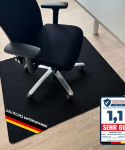 KARAT Bodenschutzmatte 100 x 120 cm - Bürostuhl Unterlage aus Polyester, Büroschutz, Bürostuhl-Unterlegmatte, Laminat, P