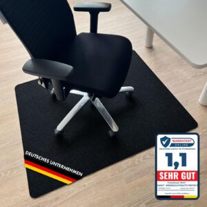 KARAT Bodenschutzmatte 100 x 120 cm - Bürostuhl Unterlage aus Polyester, Büroschutz, Bürostuhl-Unterlegmatte, Laminat, P