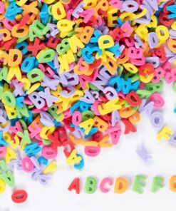 Bunte ABC Buchstaben Streusel - Essbare Zuckerbuchstaben für Kindergeburtstag - Perfekt für Kuchendeko & Schulanfang 200
