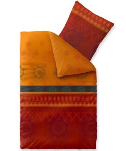 CelinaTex Fashion Bettwäsche Sommer Winter OEKO-TEX Standard 100 Legra Blumen Rot Orange Grau
