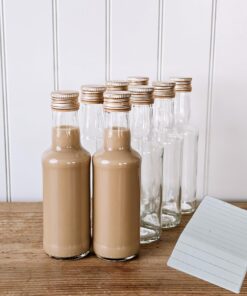 Glasflaschen 200ml mit Schraubverschluss – Befüllbare Flaschen für Hochzeit Party DIY (8 Stk)