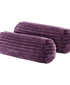 BaSaTex 2er Pack Nackenrolle Kissenbezug 100% Mikrofaser Plüsch | ECO-Oeko-Tex Zertifiziert | Perfect für Nackenschmerze
