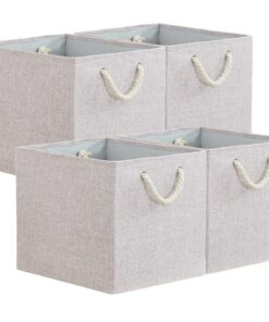 Mangata faltbare Aufbewahrungsboxen, großes Stofffaltbrett, ideal für Kleidung, Creme