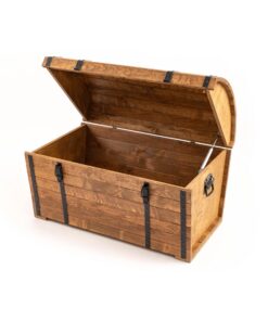 CREATIVE COOPER Holztruhe 180L – Vintage Design aus geöltem Erlenholz – 80x50x50 cm