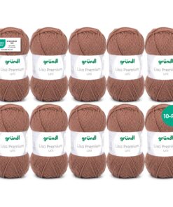 Gründl Wolle Lisa Premium Polyacryl Garn - Strick- und Häkelgarn für Weiche und Hautfreundliche Kleidung - 10 Knäuel 50