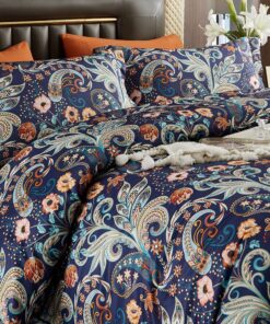 Lanqinglv Bohemian Grau Bunt Bettwäsche Set 220x240 cm Microfaser Renforce