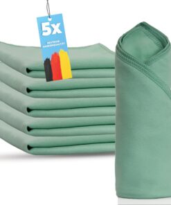 5 X Premium Möbel Poliertuch - Reinigung ohne Fusseln, ideal für Möbel, Glas und Holzöl - Hochwertiges Poliertuch 40x40