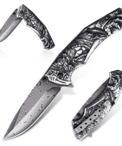 **Purple Dragon Klappmesser und Fleischwolf für Profis in der Küche mit ergonomischem Griff und extra schärfbarer Kling