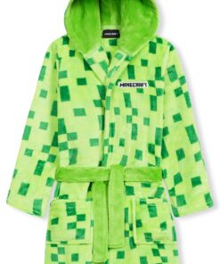 Minecraft Weicher Fleece Bademantel Kinder Jungen OEKO-TEX STANDARD 100