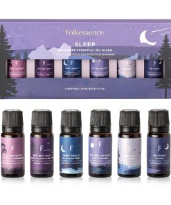 Folkulture Sleep Essential Oils 6er Set (je 10 ml) - Lavendelöl & natürliche Mischungen für zu Hause mit Rosmarin & Pfef