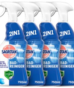 Sagrotan Bad-Reiniger Ozeanfrische – 2in1 Desinfektionsreiniger mit Antischmutzfilm – Zuverlässige Hygiene für Ihr Badez