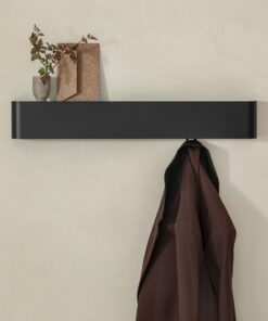 Kazai.® Wandgarderobe 'Tone' | Moderne Flur-Garderobe mit versteckten Jackenhaken | Schwarz Metall Design