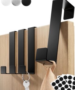Filzada® stabile Türhaken - für stable Metalltöten - Kleiderhaken für Familien - ideal für Hausmitglieder - 12x Türhaken