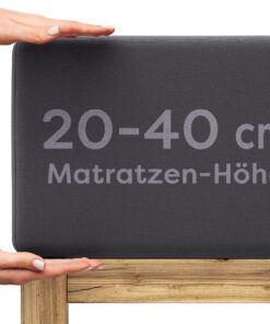 Wolkenfeld Spannbettlaken 180x200cm - Premium Jersey Baumwolle mit 5% Lycra - Atmungsaktiv & Oeko-TEX Zertifiziert - Ant