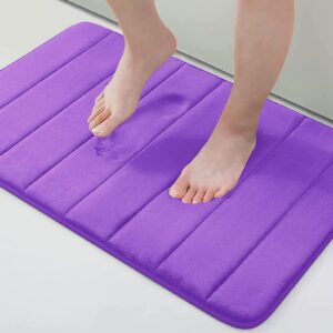 Homaxy Memory Foam Badteppich - saugfähig, anti-rutschend und leicht wäschbar - 41 x 61 cm, Lila, OEKO-TEX Standard 100