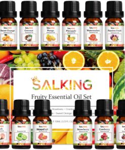 SALKING Ätherische Öle Set - Duftöl für Diffuser - Preiselbeere, Pfirsich, Erdbeere - Süße Frucht Mischung - 12pcs Set -